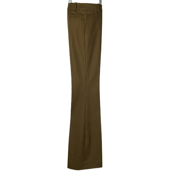 VINTAGE CHLOÉ LOW RISE FLARED WOOL PANTS BROWN 34 FR - Picture 2 of 7